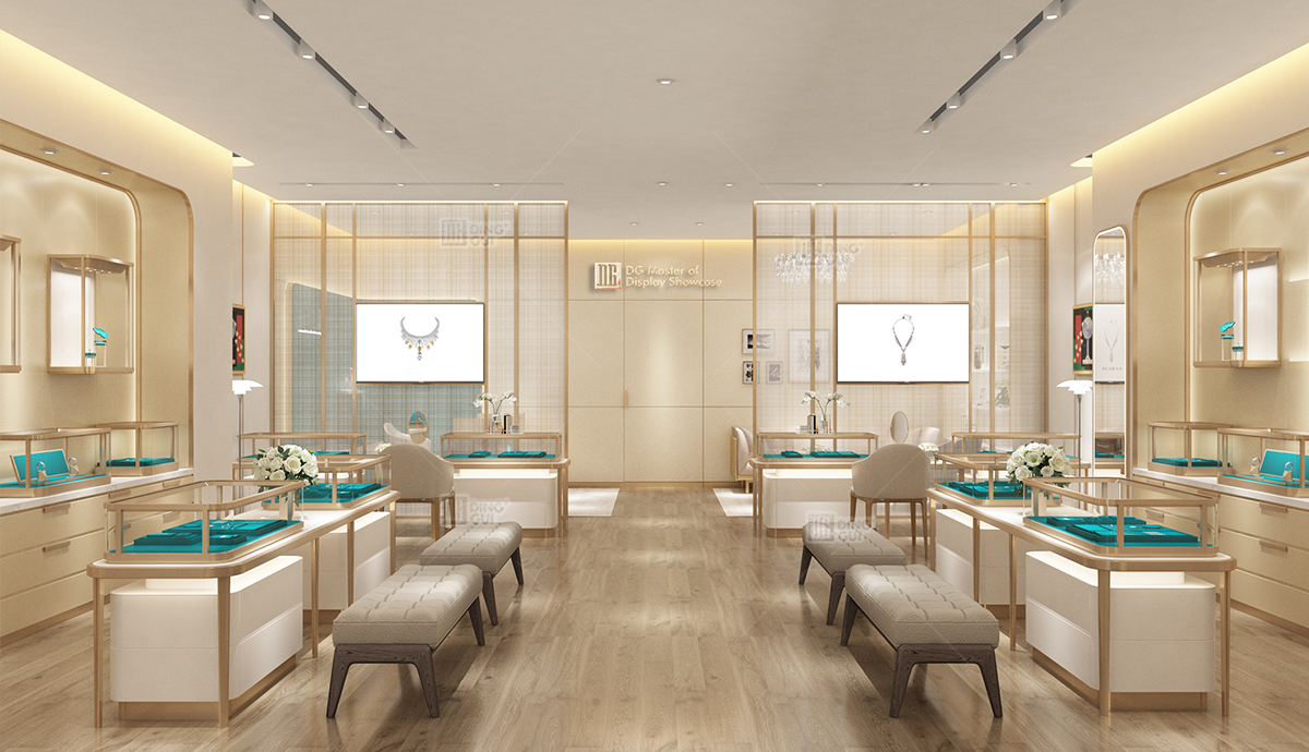 印度奢华珠宝陈列室展柜定制项目